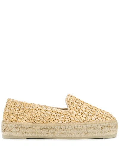 Manebi Natural Raffia Net Yucatan Espadrilles In Neutrals