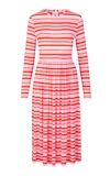 Stine Goya Joel Long Sleeve Striped Dress In Pink