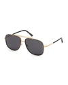 TOM FORD MEN'S BENTON YELLOW GOLDEN AVIATOR SUNGLASSES,PROD220860445