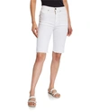 Frame Le Vintage High-rise Stretch Denim Bermuda Shorts In Blanc
