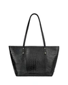 Gigi New York Mini Taylor Python-embossed Leather Tote In Black