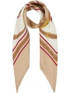 BURBERRY ARCHIVE SCARF PRINT SILK SQUARE SCARF