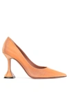 Amina Muaddi Ami 75 Pumps - Orange