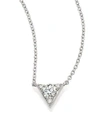 HEARTS ON FIRE Triplicity 18K White Gold & Diamond Triangle Pendant Necklace