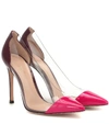 GIANVITO ROSSI PLEXI 105 PATENT-LEATHER PUMPS,P00398292