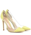 Gianvito Rossi Plexi 105 Patent-leather Pumps In Yellow