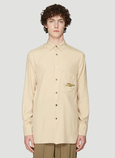 Federico Curradi Silk Shirt In Beige