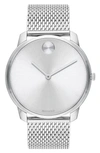 Movado Men's Bold Thin Mesh-bracelet Watch, Silver