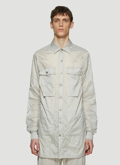 Rick Owens Oyster Shirt In Grey