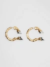 BURBERRY Gold and Palladium-plated Hoof Open-hoop Earrings