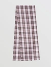 Burberry Vintage Check Lightweight Wool Silk Scarf In Lavender