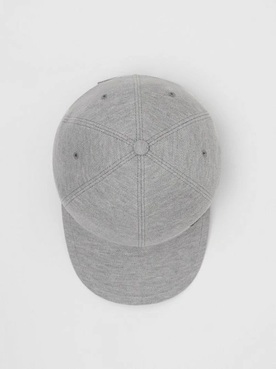 Burberry Monogram Motif Baseball Cap In Pale Grey Melange