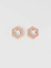 BURBERRY Rose Gold-plated Nut Earrings