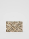 BURBERRY Small Monogram Print Leather Folding Wallet