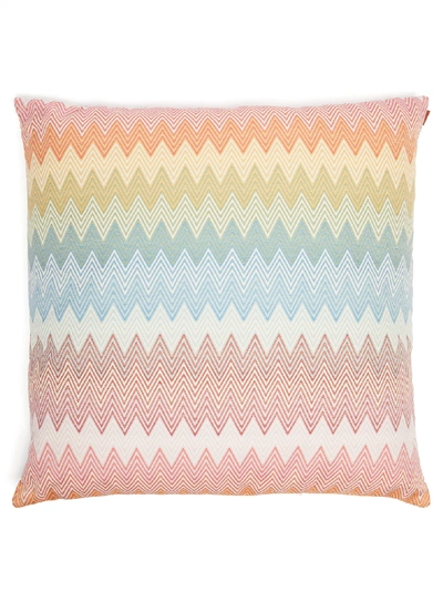 Missoni Weymouth Large Zigzag-jacquard Cushion In Multicolor