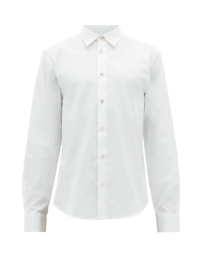 Paul Smith Point Collar Cotton-poplin Shirt In White