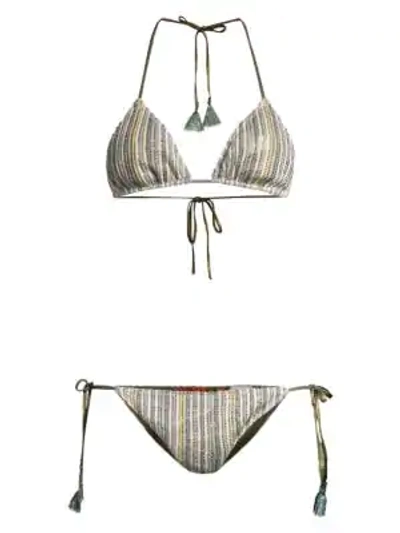 Missoni 2-piece String Bikini Set In Ocean