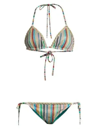 Missoni 2-piece Rainbow Bikini Set In Peach