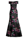 ETRO Jacquard Floral Off-The-Shoulder Gown