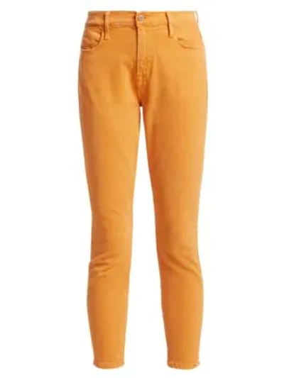 Frame Le High Colored Skinny Crop Jeans In Marigold
