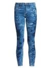 FRAME Le High Skinny Raw Edge Patterned Jeans