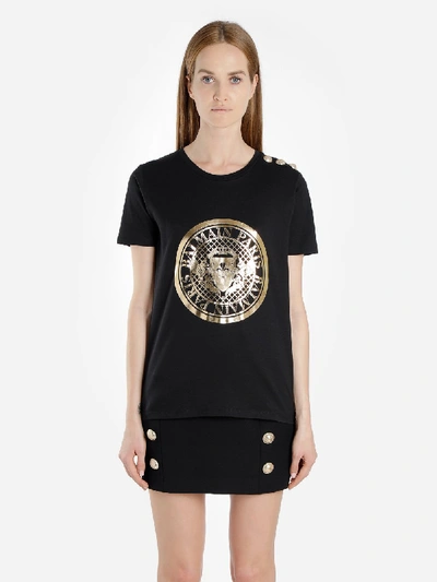 Balmain T Shirts In Black