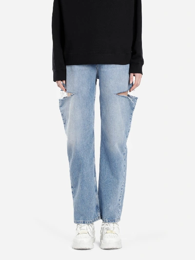 MAISON MARGIELA DENIM JEANS WITH SLASH DETAILS
