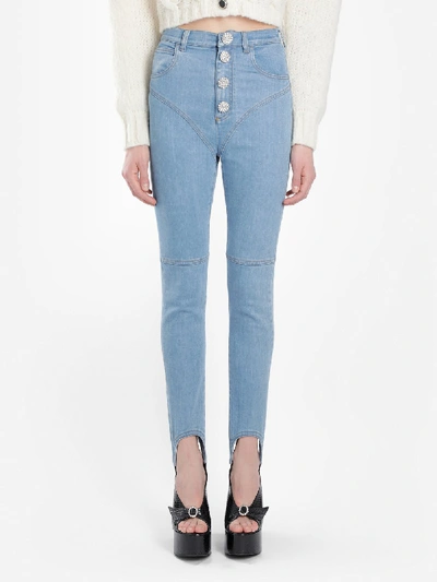 Alessandra Rich Jeans In Light Blue