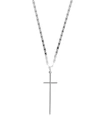 MARIA BLACK RHODIUM-PLATED SILVER GEORGE CROSS PENDANT NECKLACE,000623162