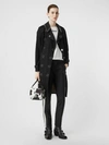 BURBERRY Straight Fit Silk Stripe Wool Tailored Trousers