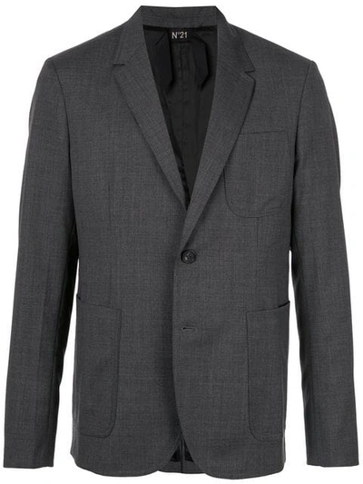 N°21 Nº21 Slim Suit Jacket - 灰色 In Grey