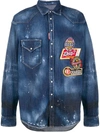 DSQUARED2 WESTERN EMBROIDERED PATCHES SHIRT