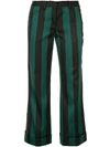 N°21 Nº21 Flare Cuffed Crop Trousers - Green