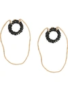 Jacquemus Le Kiwi Hoop Earrings In 61990 Black