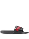 PHILIPP PLEIN FLAT LOGO GUMMY SANDALS