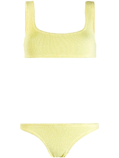 Reina Olga Ginny Scrunch Bikini - Yellow In Yellow