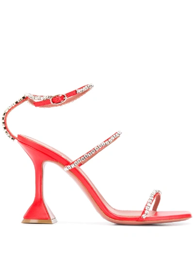 Amina Muaddi Gilda Sandals - Red