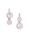 RENEE LEWIS 18K White & Yellow Gold & Kunzite Drop Earrings