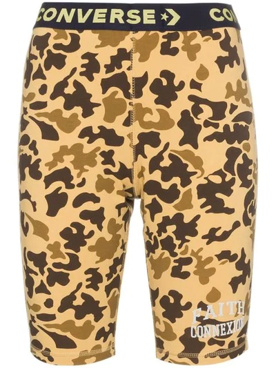 Converse X Faith Connexion Camouflage Bicycle Shorts In Neutrals
