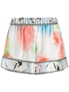 GENNY GENNY MARINE PRINT SHORTS - WHITE