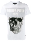 PHILIPP PLEIN PHILIPP PLEIN ROUND NECK SKULL T-SHIRT - 白色