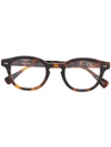 EPOS EPOS ROUND FRAME GLASSES - 棕色