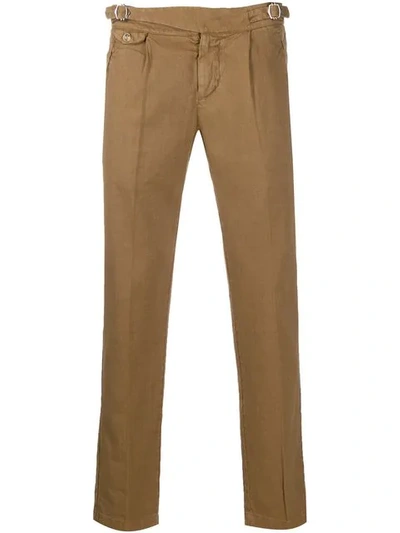 Entre Amis Straight Leg Trousers In Neutrals