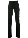 7 For All Mankind Ronnie Tapered Lux Performance Skinny Jeans In Black