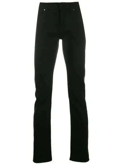 7 For All Mankind Ronnie Tapered Lux Performance Skinny Jeans In Black