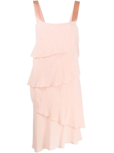 Antonelli Ruffled Layer Dress In Pink