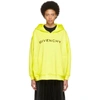 GIVENCHY GIVENCHY YELLOW LOGO HOODIE