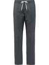 Miu Miu Tailored Style Track Trousers In Grey