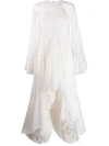 GIAMBATTISTA VALLI GIAMBATTISTA VALLI RUFFLED LACE DRESS - WHITE