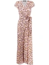 Andamane Leopard Print Wrap Dress In Pink